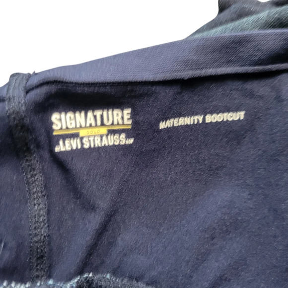 NWT Signature Gold Levi's Dark Wash Maternity Bootcut Jeans Women XL - Picture 4 of 9